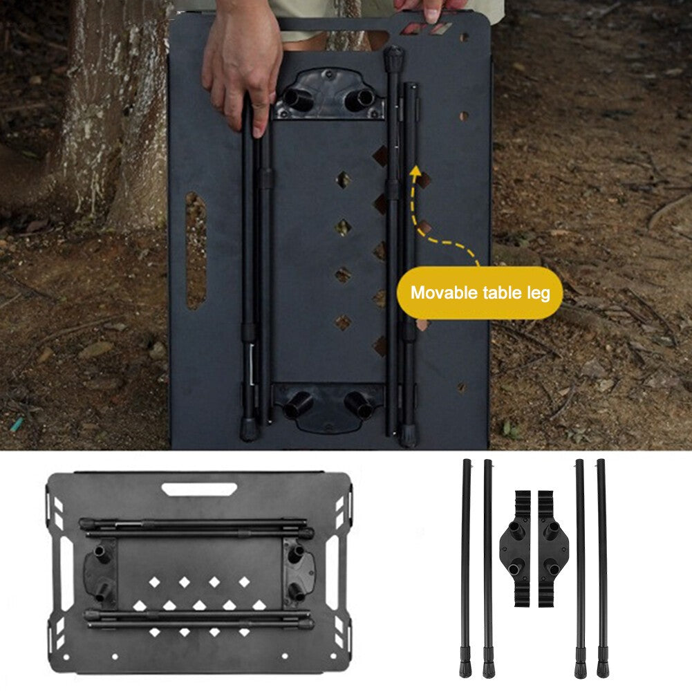 Foldable Workbench Legs Adjustable Height Furniture Legs DIY for Outdoor Camping