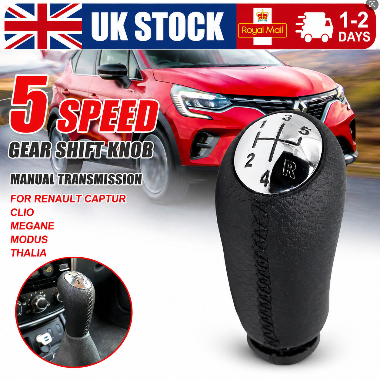 5 Speed Gear Shift Knob For Renault Captur Clio Megane Modus Thalia Manual