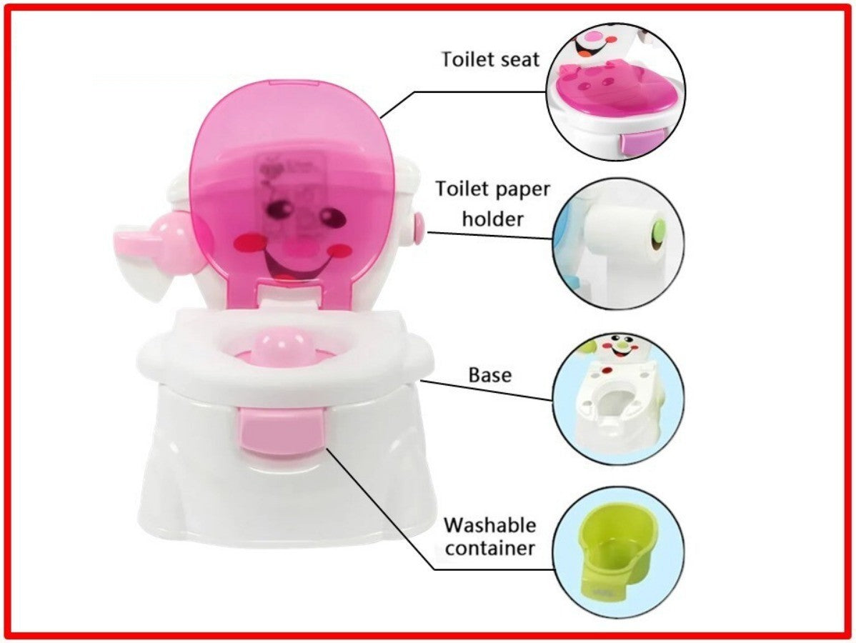 2 in 1 Kids Baby Toilet Seat Toddler Training Potty Trainer Safety Chair Urinal