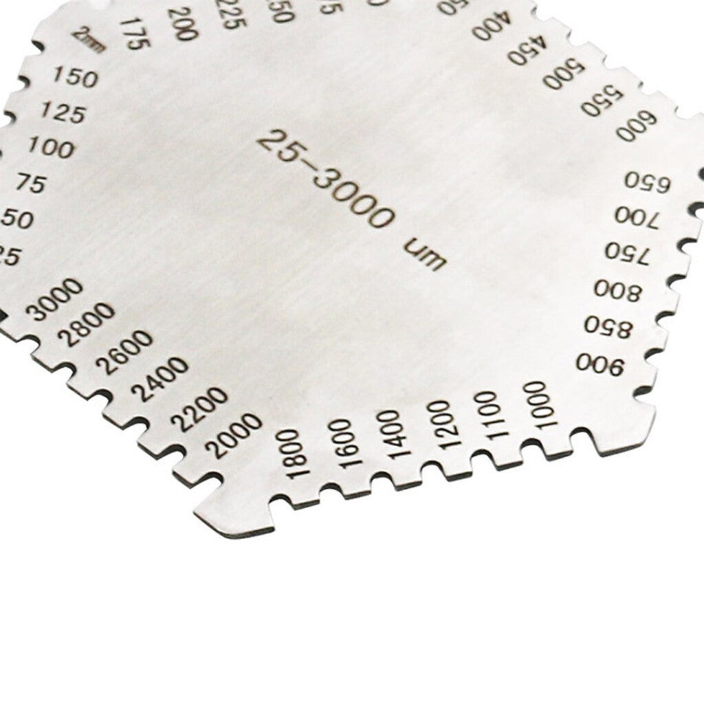 High-Precision Hexagon Wet Film Comb  (25-3000 um)- Paint Thickness Gauge -