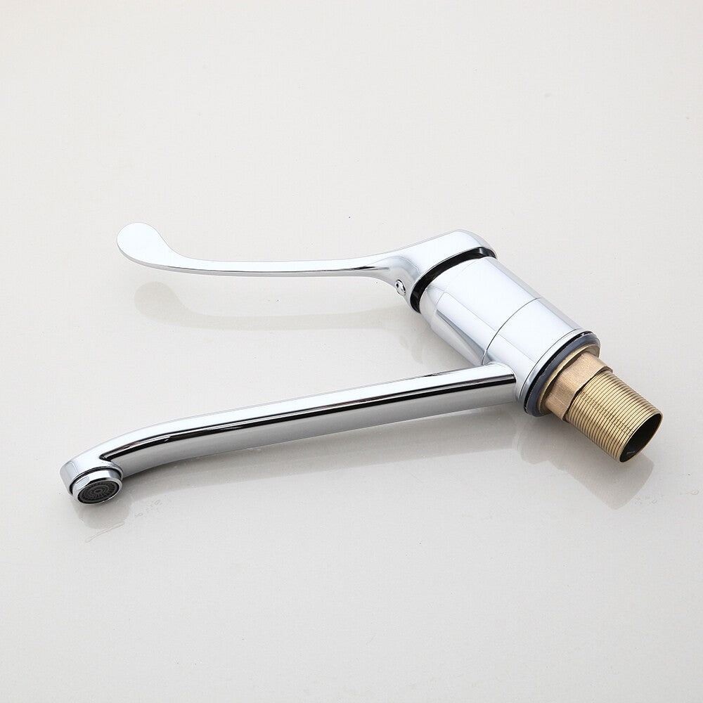 Medical Faucet Long Handle Single Hole Mixer Faucet Arm Touch Wash Taps