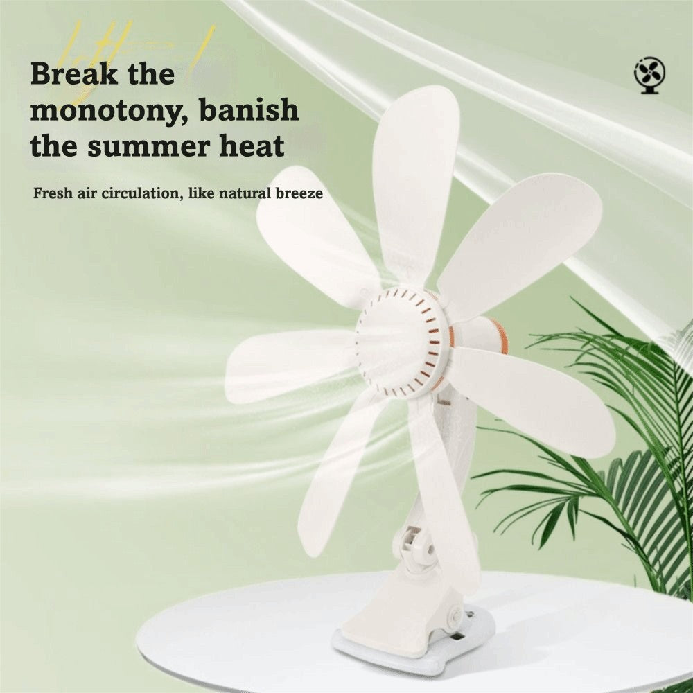 Portable Clip On Fan, Small Personal Fan With Strong Wind, Mini Quiet Fan