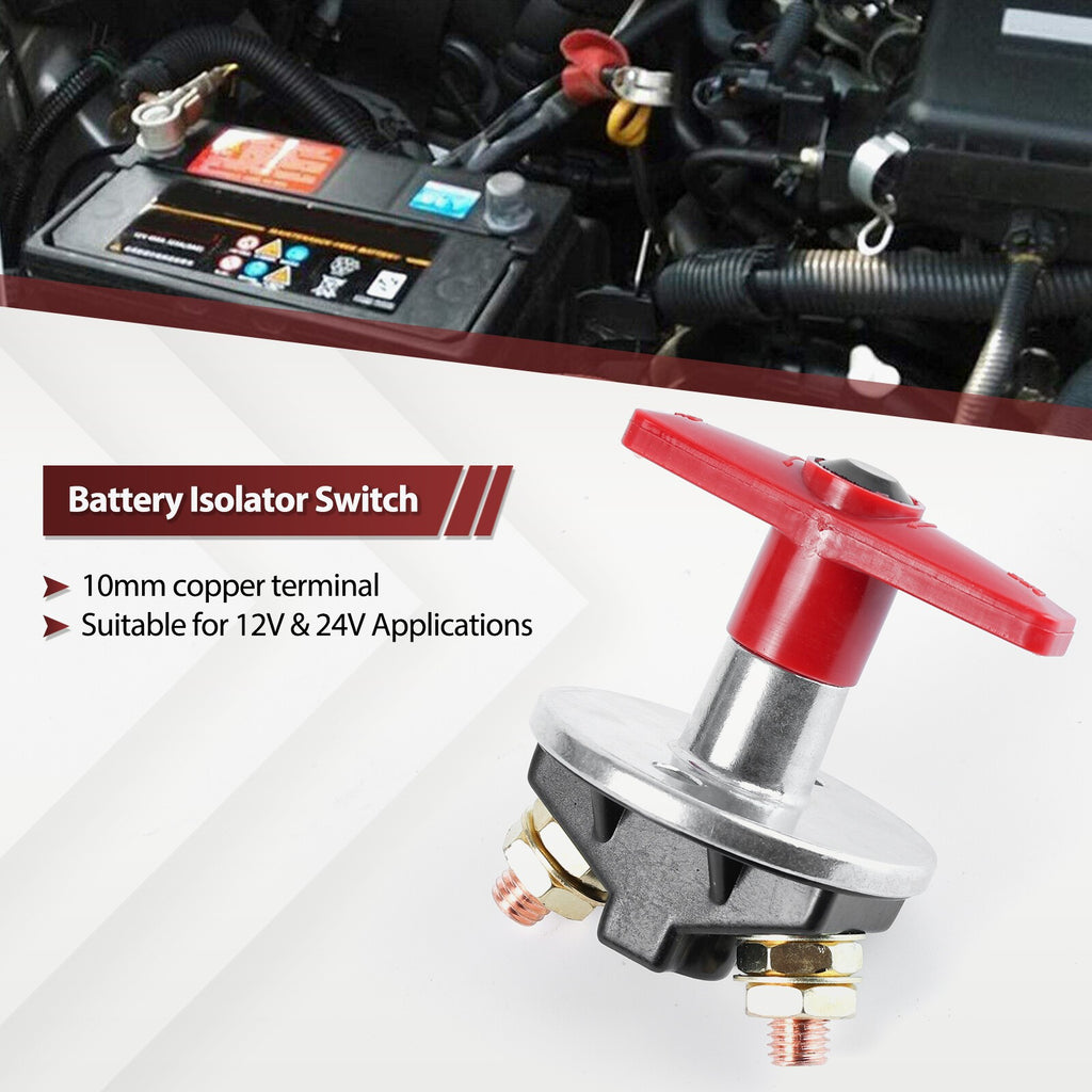 Fixed Key Battery Isolator Cut Off Car Kill Switch 1500 Amp 12v/24v Heavy Duty