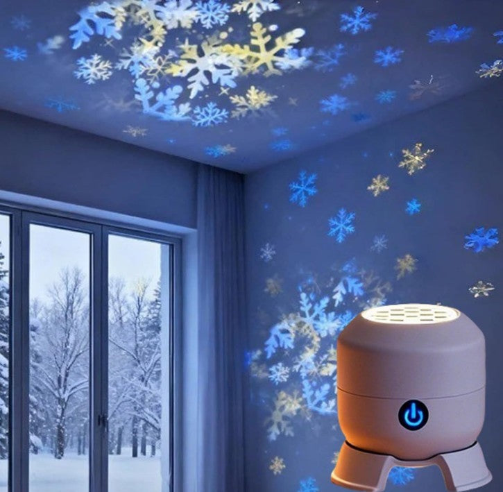 Dynamic Rotating LED Projector Light,Colorful Rotating ProjectionLight,Snowflake