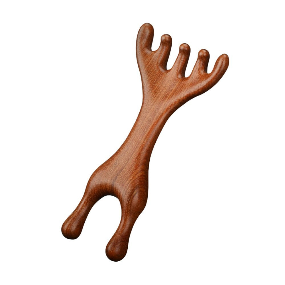 Sandalwood Acupressure Face Body Massage Comb - Scalp Relaxation Therapy Tool