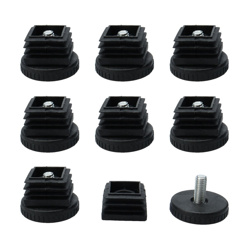 Leveling Feet 40 x 40mm Square Inserts Sofa Leg Adjustable Leveler 8 Sets