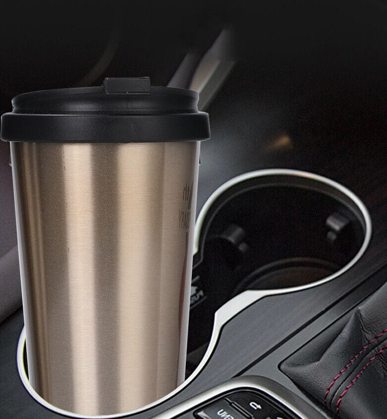 Coffee Mug Cup Flask 500ML Leakproof Insulated Thermal Travel Stainless Steel