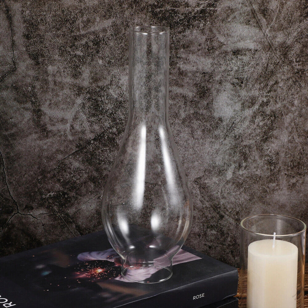 Kerosene Lamp Glass Chimney Clear Cover for Oil Cylinder Candle Shade