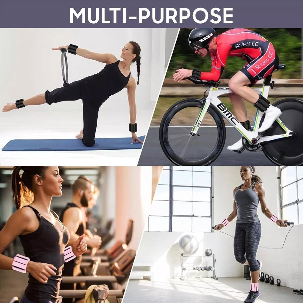 1 pair Adjustable Wrist Ankle Weights Aerobics Pilates Weight-Bearing Bracelet