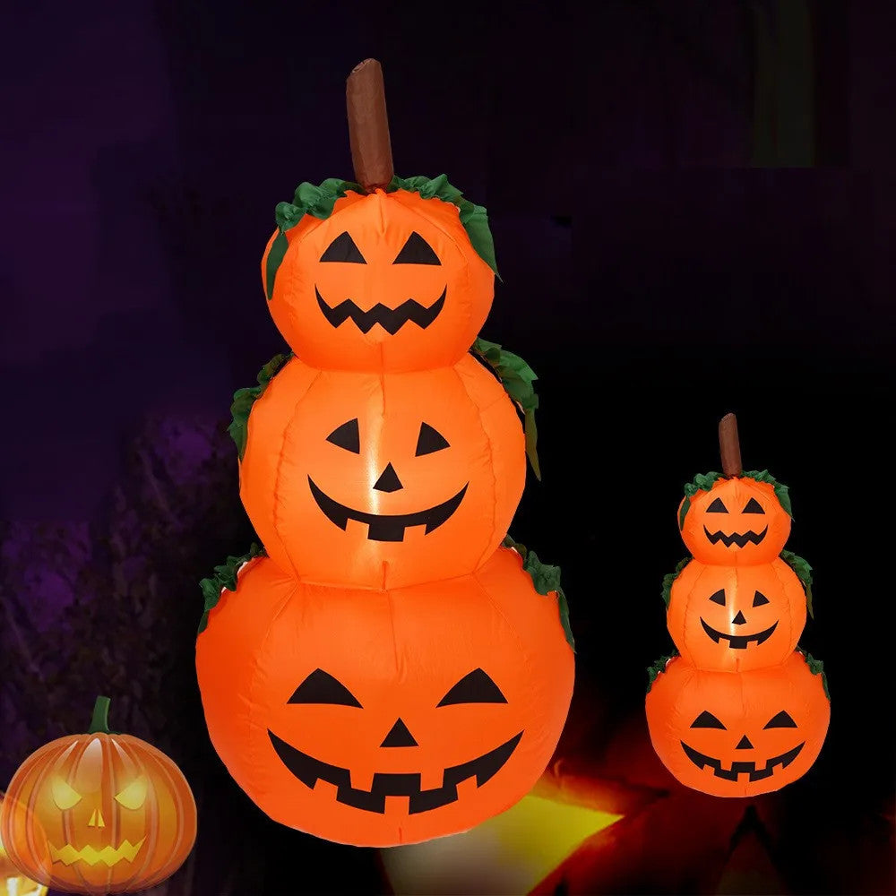 1.2 M Halloween Inflatable Pumpkin with LED Outdoor Decoration Horror Home Ga