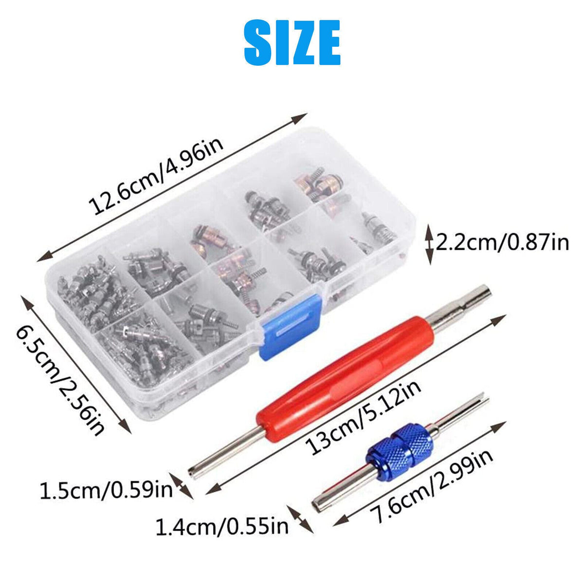 102pcs/Set R134a Car A/C Air Conditioning Valve Cores Auto Car Air Con Tool