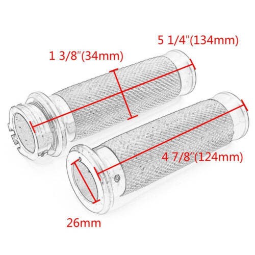 1 Pair 1 inch 25mm Motorcycle Black Handle Bar Hand Grips for Harley XL883 1200
