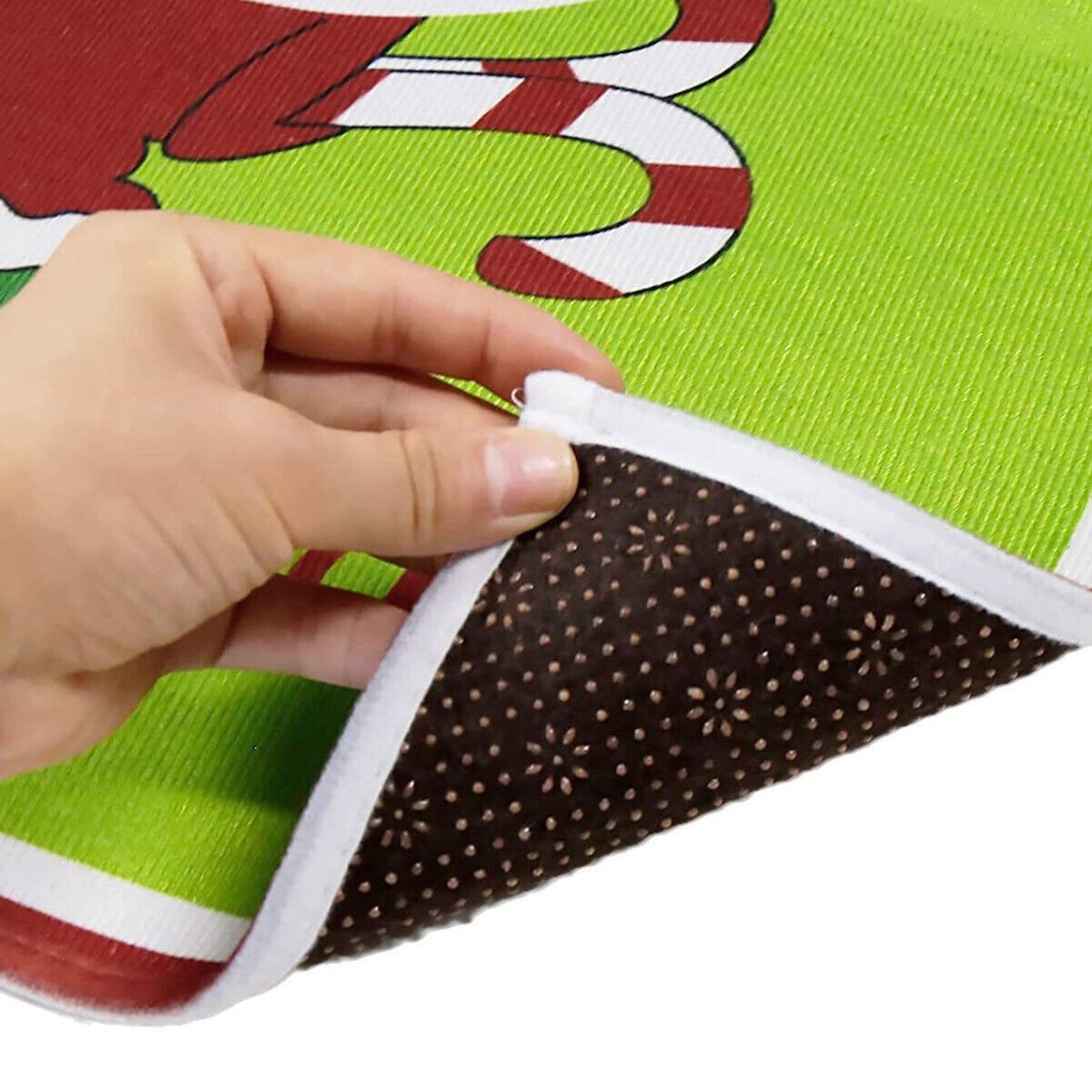 4X Bathroom Toilet Christmas Grinch Decor Sets Seat Collar Cover Non-slip Mat