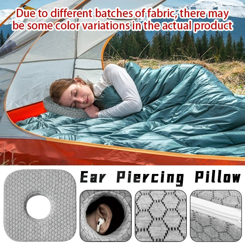 Ear Piercing Pillow Memory Foam Pillow Side Sleeper with Hole Relief Ears Pain