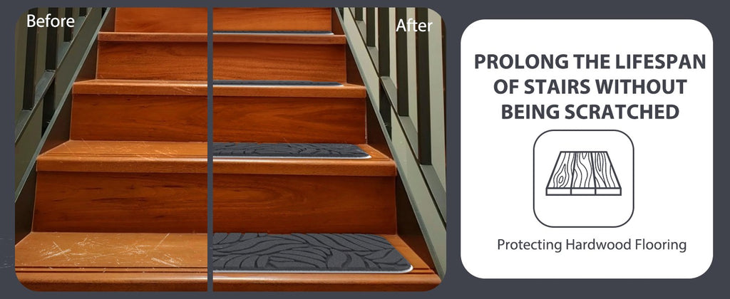 15Pcs Stair Pads Set Carpet Stair Treads Non Slip Adhesive Step Mats Home Decor