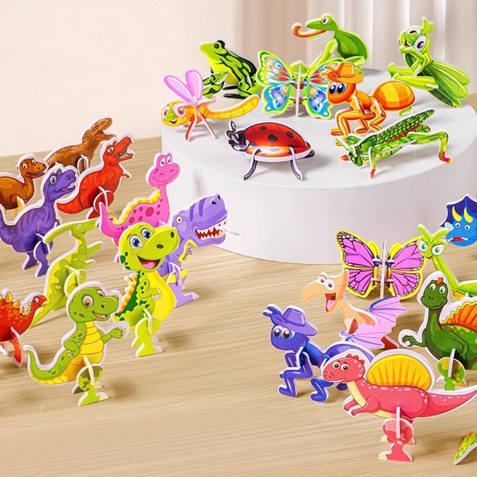 100pcs/Set 3D Cartoon Puzzles Educational Toys DIY Puzzles for Kids UK