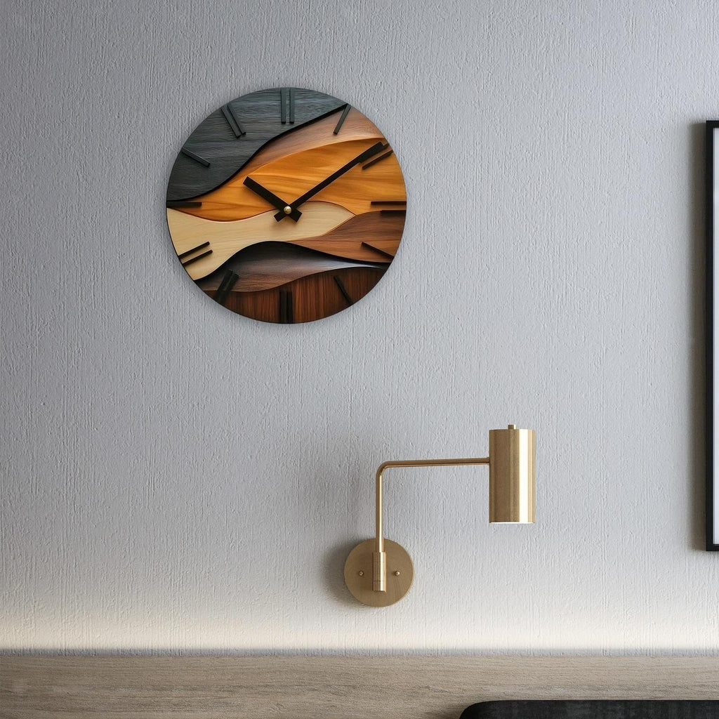Wooden Wall Clock Wall Ornament Modern Aesthetic Quiet Decorative Clock Silent
