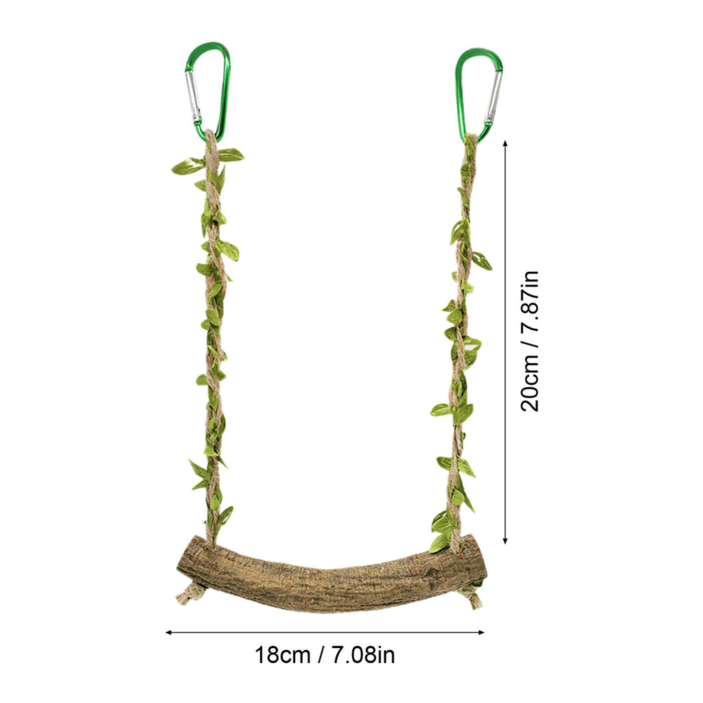 2pc Pet Bird Parrot Parakeet Budgie Cockatiel Cage Hammock Swing Toys HangingToy