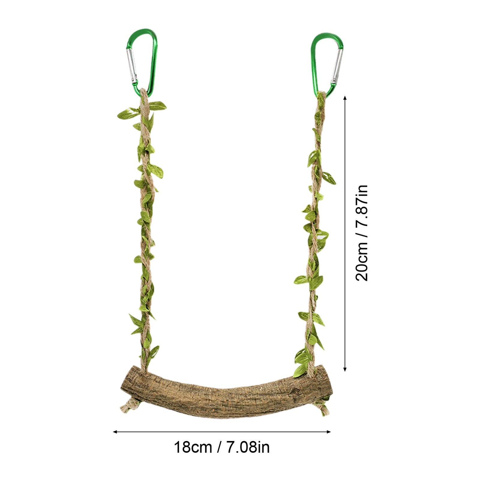 2pc Pet Bird Parrot Parakeet Budgie Cockatiel Cage Hammock Swing Toys HangingToy