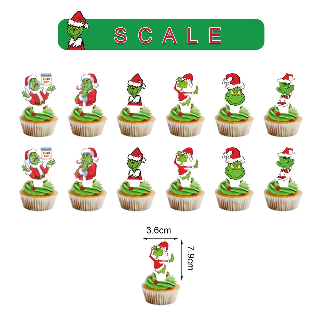 106Pcs Christmas Grinch Party Decorations Christmas Birthday Tableware Plates