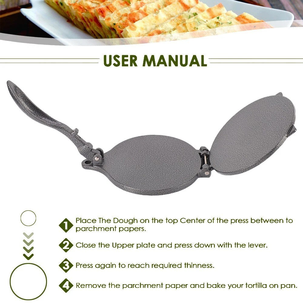 8''aluminium alloy Heavy Duty Tortilla Press Maker Restaurant Corn Maker Tool
