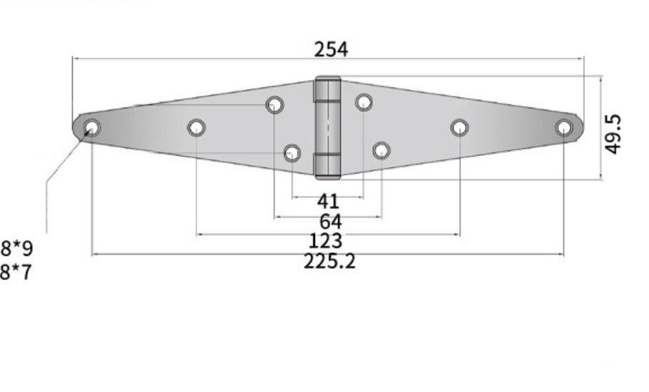 2 Pcs Stainless Steel Hinges Outdoor Hardware Gate Heavy Duty Strap