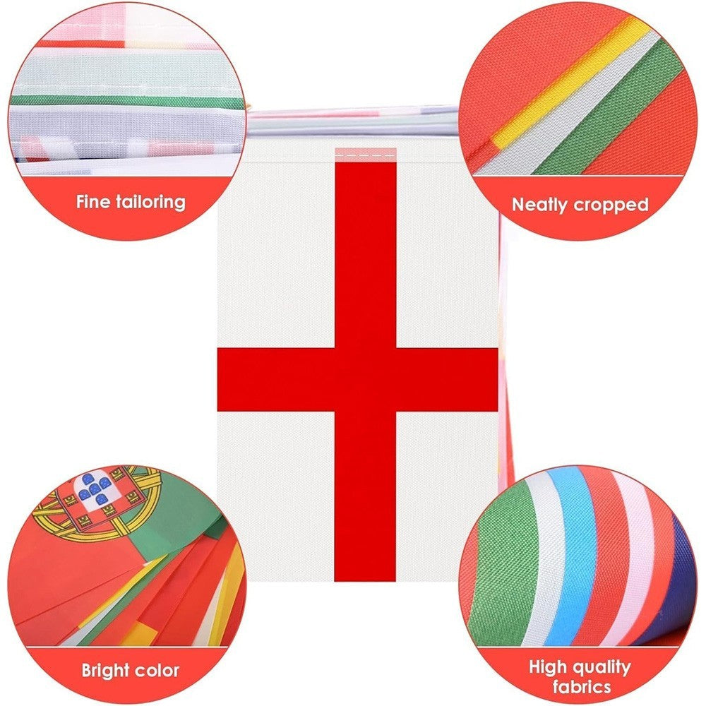 1 Pack World Flag Bunting for World Cup Party Decorations 2026, 48 Teams Flags