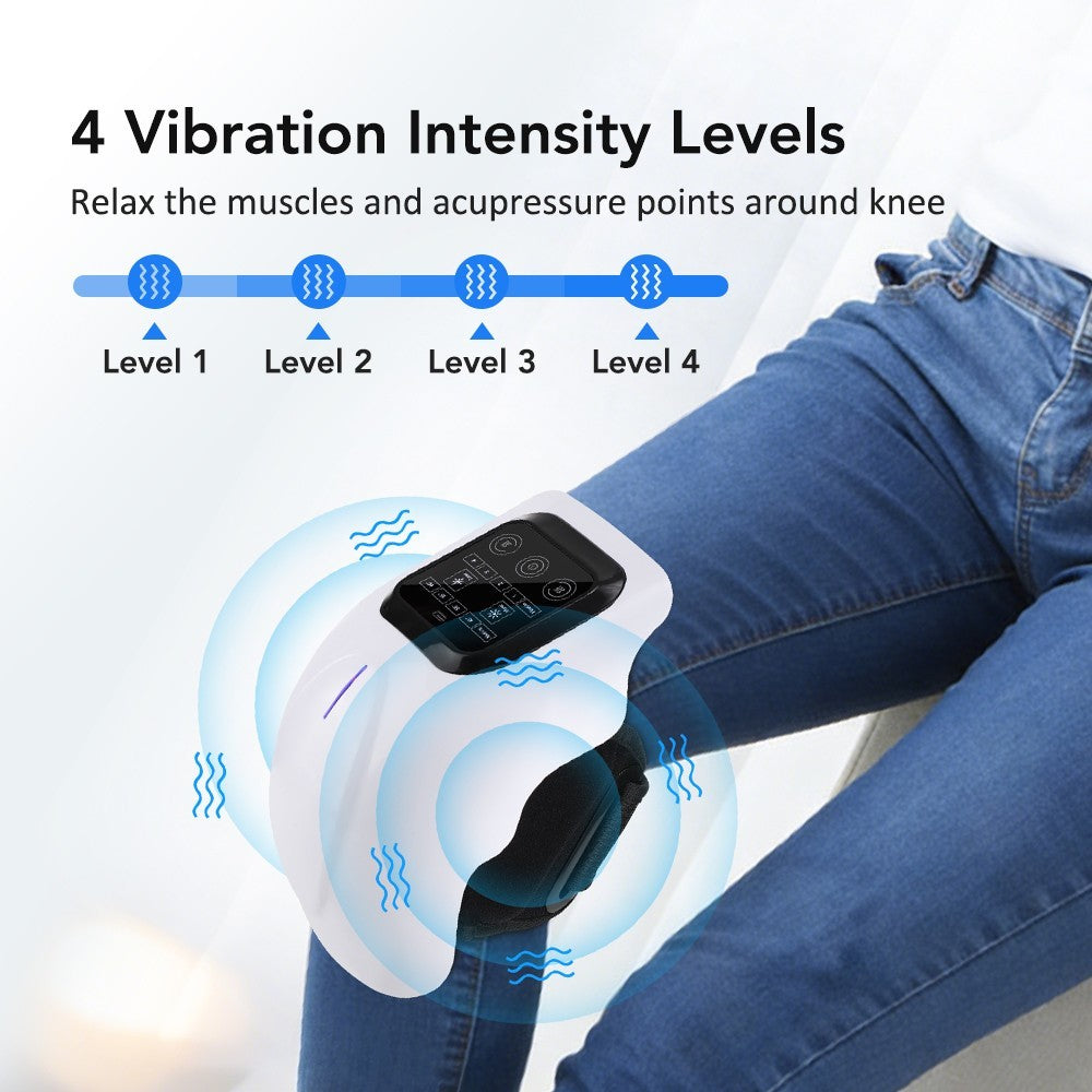 4-in-1 Cordless Knee Massager with Heat Vibration Red Light Therapy Pain Relief