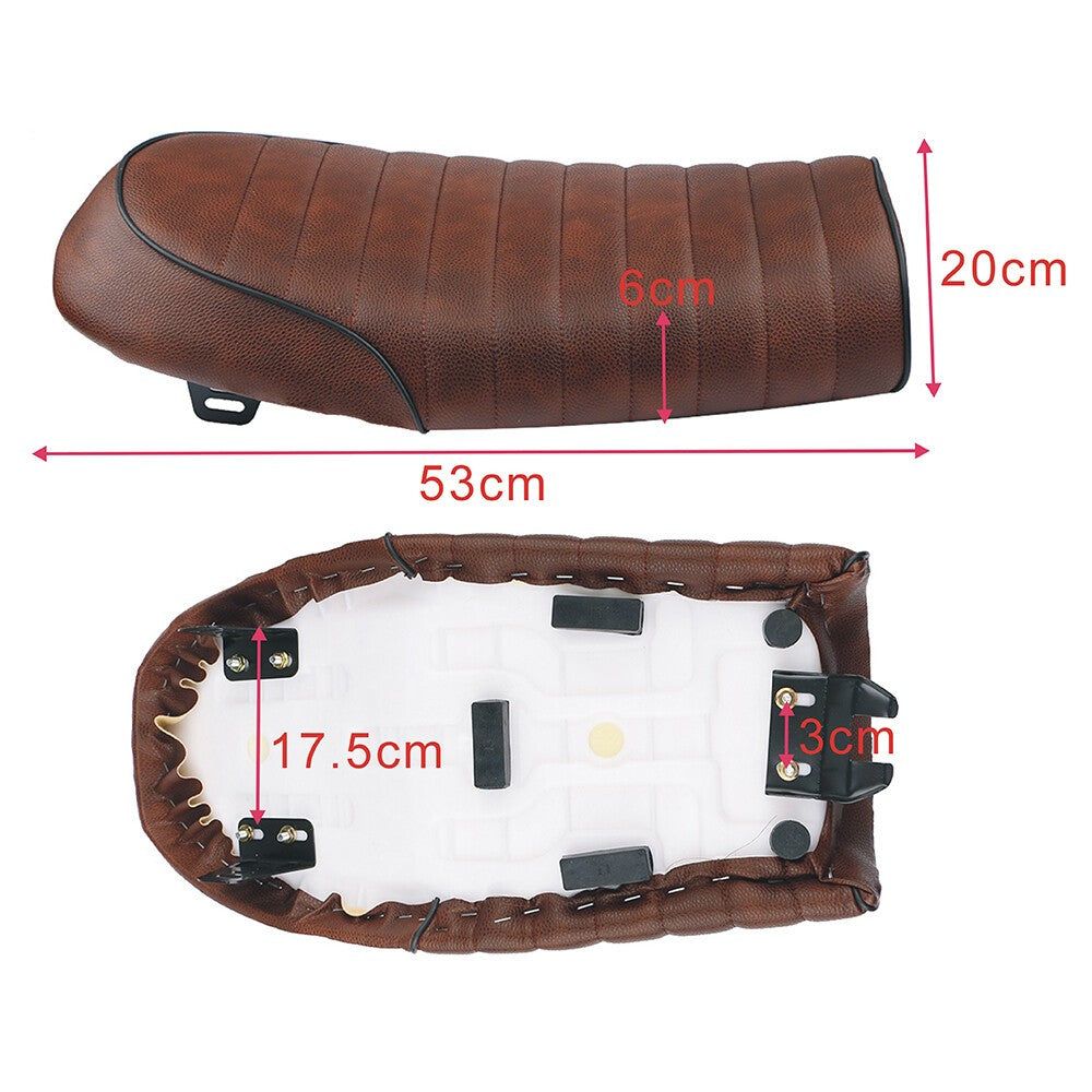 Universal Motorcycle Seat Flat Brat Saddle for Yamaha Honda GB Suzuki Cafe Racer