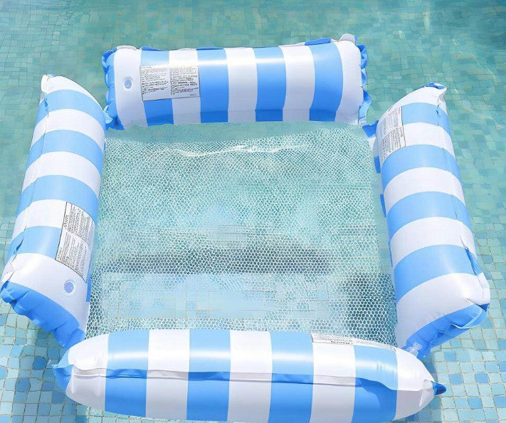 Inflatable Water Floating Lounge Chair Portable Mesh Pool Float Hammock