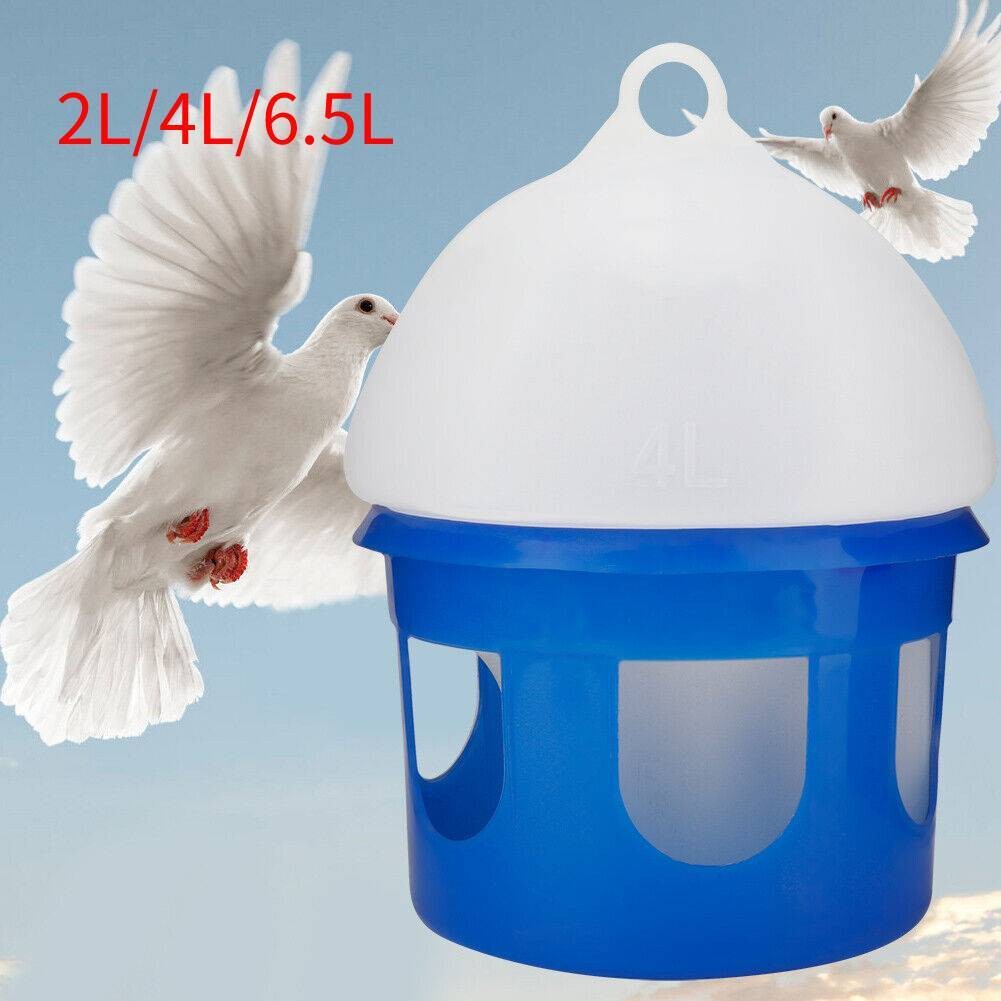 4.5/6/8L Automatic Bird Pigeon Feeder Water Drinker Dispenser Waterer Tools