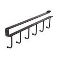 Kitchen Metal Mug Cup Holder Under Shelf Hanger Cupboard Storage Rack 6 Hooks UK