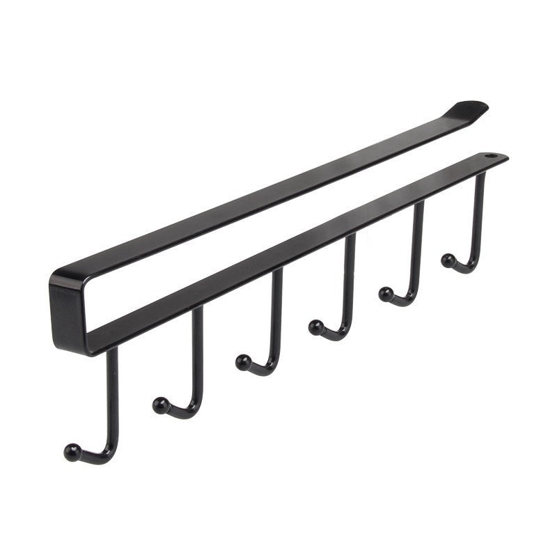 Kitchen Metal Mug Cup Holder Under Shelf Hanger Cupboard Storage Rack 6 Hooks UK