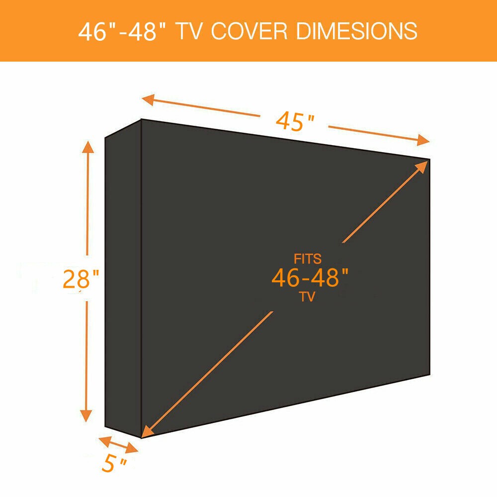 30-58" Dustproof Waterproof TV Cover Outdoor Patio Flat Television Protector UK