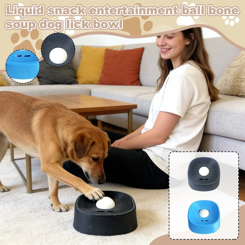 Pet Slow Feeding Lick Bowl Dog Entertainment Liquid Food Licking Play Ball Toy