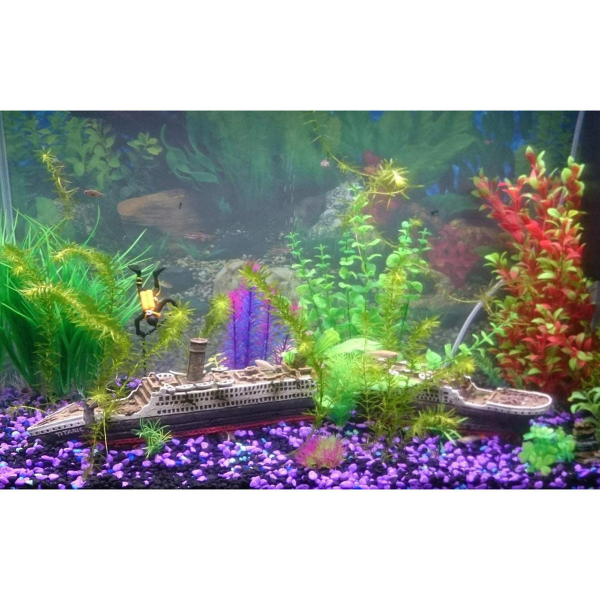 Aquarium Titanic Shipwreck Decorations Resin Material Ship Decorations，Fish Tank