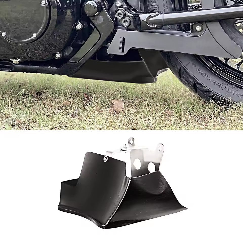 BLACK BACK FRAME CHIN SPOILER FOR SOFTAIL STREET BOB FXBB BREAKOUT FAT BOY BOB.*