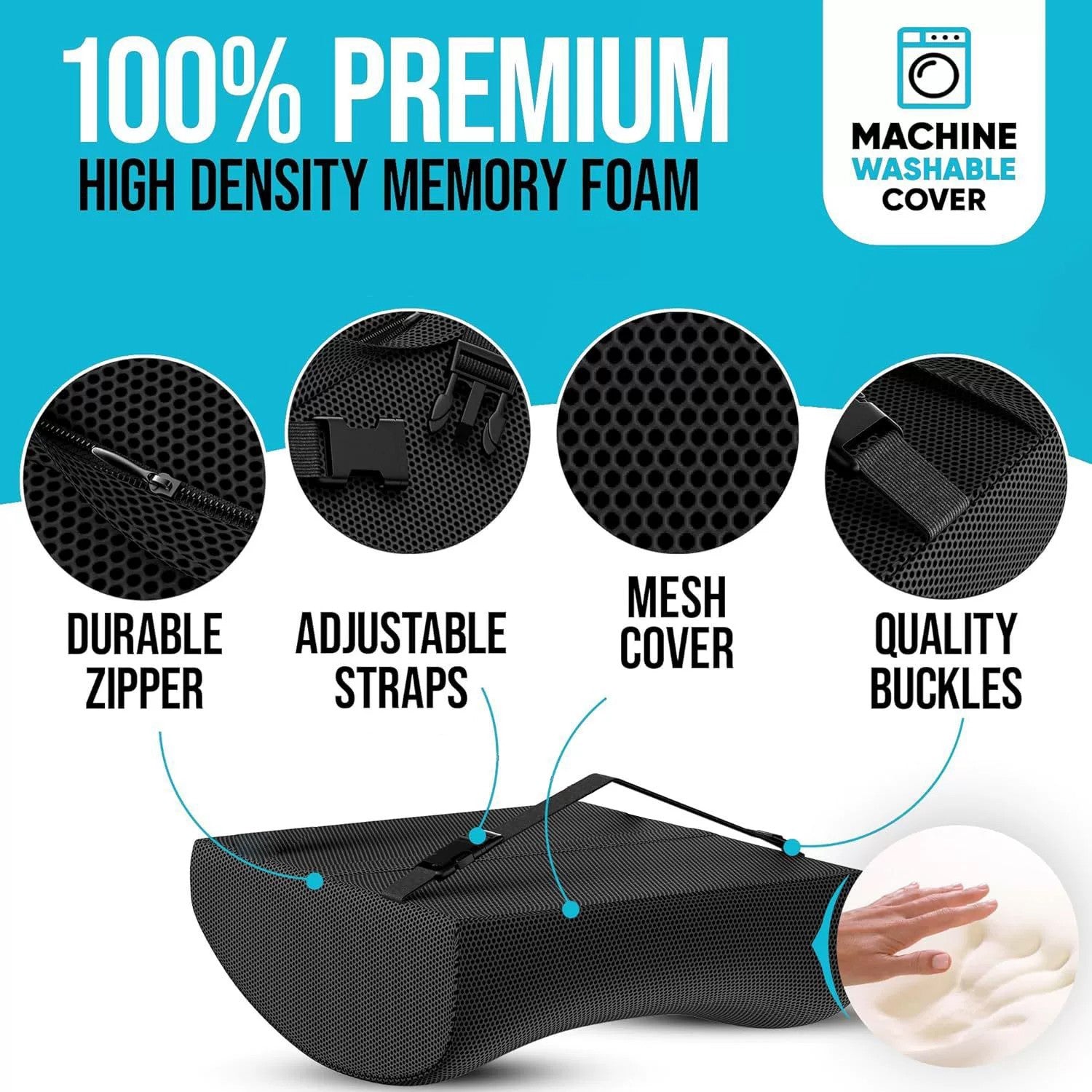 Lumbar Back Support Cushion Car Seat Pillow Memory Foam Pain Relief Office Chair