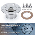 Billet Fuel Filler Neck Pop-Up Fuel Cell Gas Cap Flush Mount 6 Hole Universal