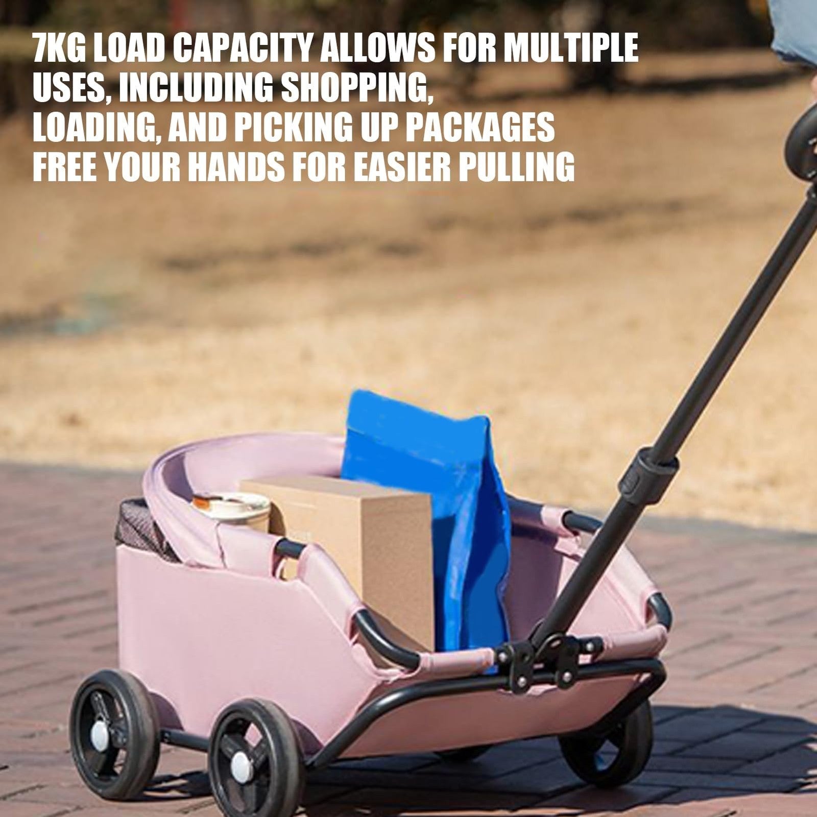 Foldable Pet Dog Cat Stroller Pet Jogger Carrier Cart Open Car Travel Walk Wheel