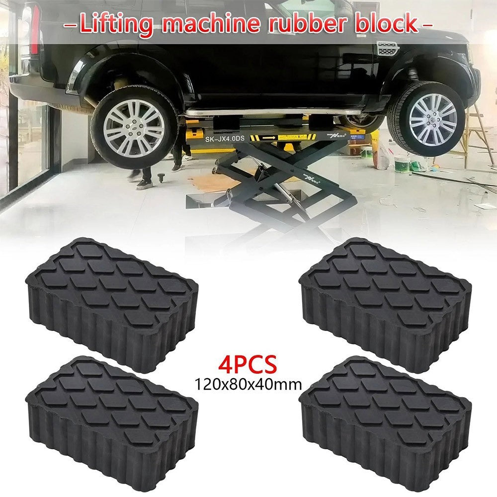 4Pcs 120x80x40 mm Ramp Jacking Rubber Blocks - Universal Scissor Car Lift Pads