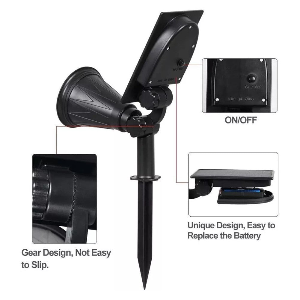 Solar Garden Stake Light 7LED Color Changing Projection Outdoor Spotlight