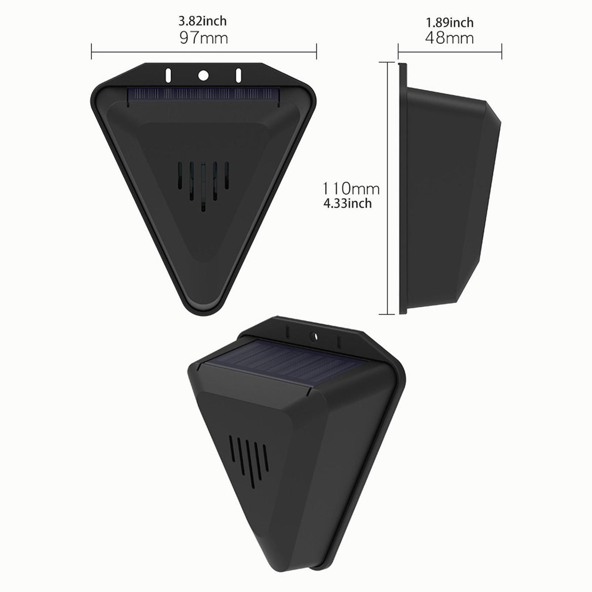 Automatic Bird Scarer 13 Sounds Solar Powered Animal Deterrent Garden Patio
