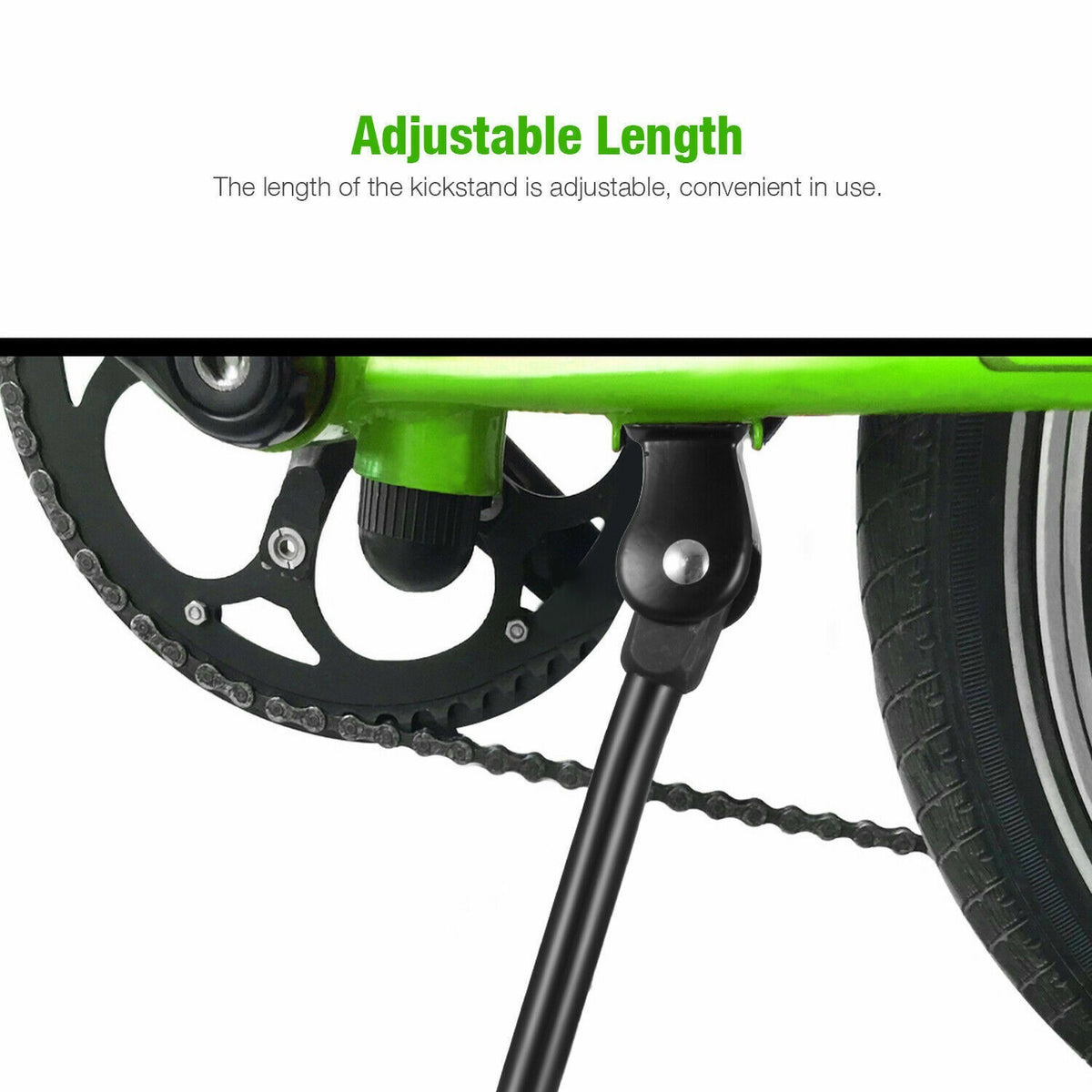 Bike Kick Stand Adjustable Alloy Foot Heavy Duty Prop Bicycle Mountains 24"-27"