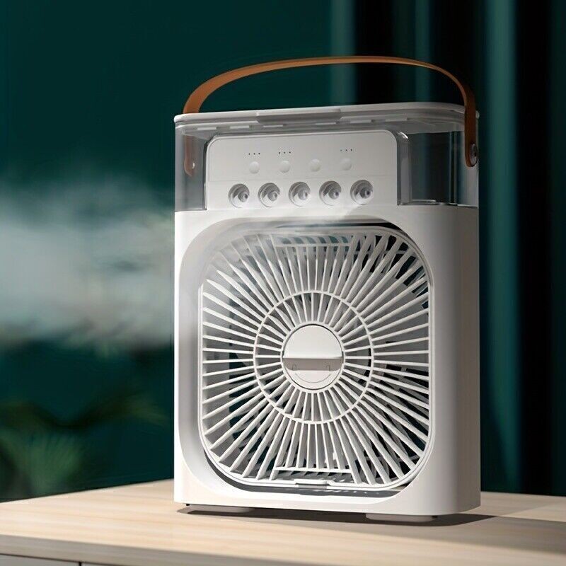 2X Portable Air Cooler Fan Black & White Evaporative AC Humidifier UK