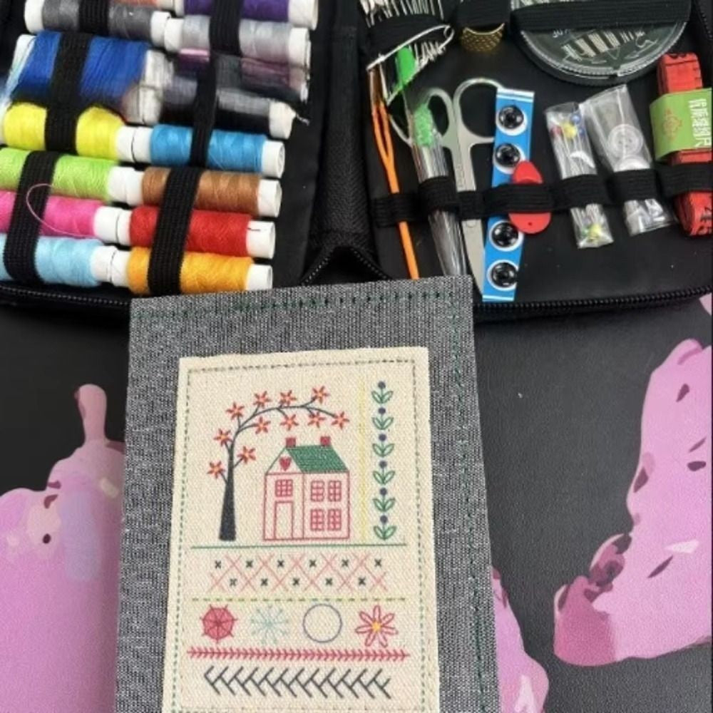 Embroidery Stitch Book Kit,106 Patterns With Tools&Tutorials, 86pcs Beginner Kit