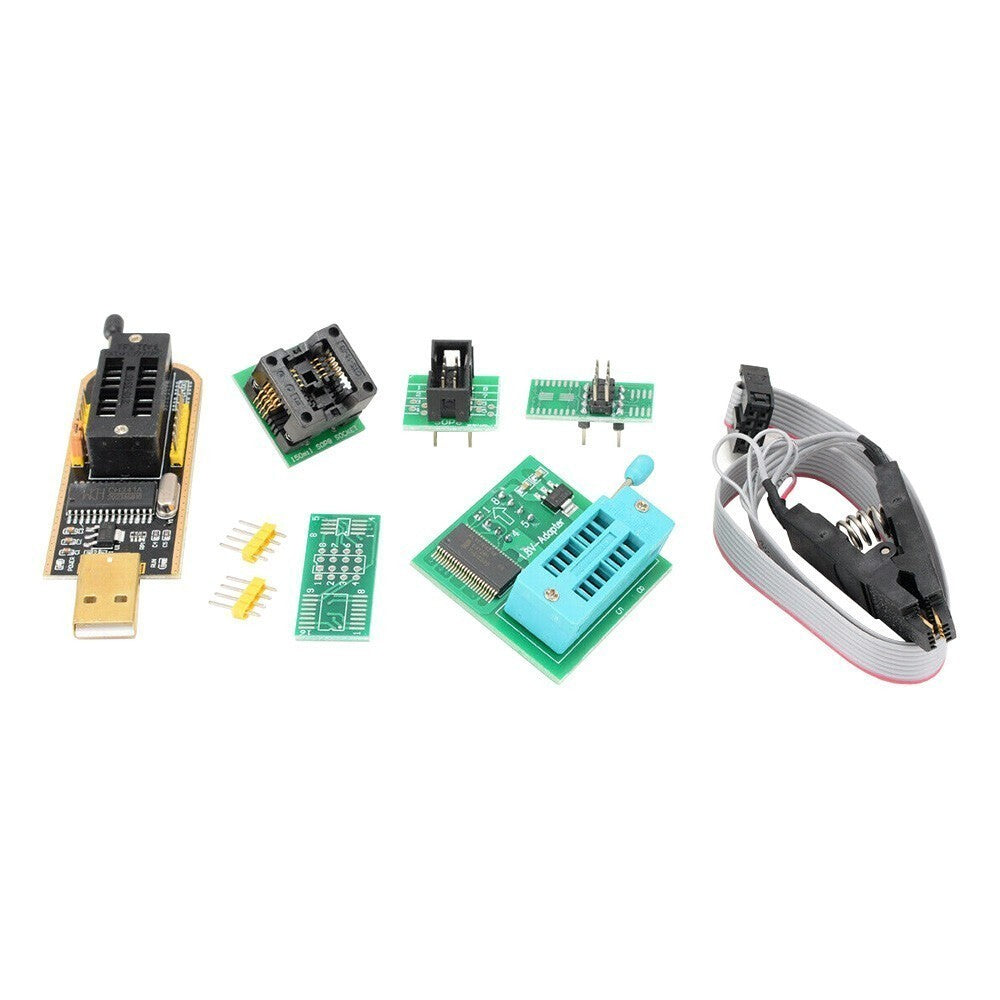1 Set CH341A USB Programmer Package for EEPROM BIOS with 1.8V Adapter SOIC8 Test