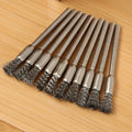 10pcs Stainless Steel Wire Brushes 3.17mm Shank Rotary Tool Cleaning Set UK