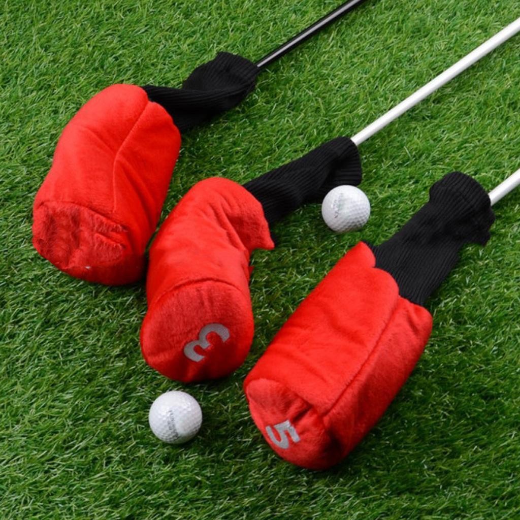 3 Pack Sport Golf Club Headgear Driver Wood Headcover Set Suitable for