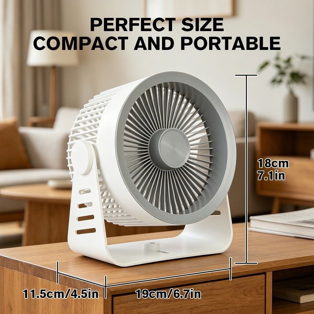 Rechargeable USB Desk Fan Portable Mini Cooling Fan 5 Speed Quiet Office.*